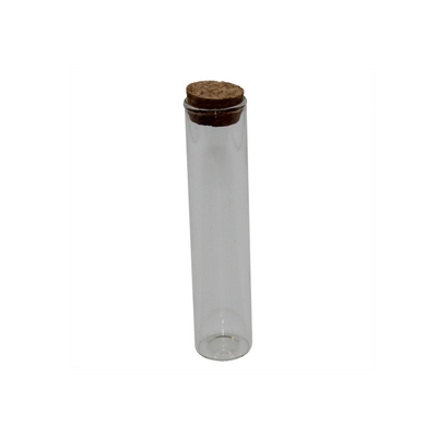 Glass Cork Top Tube Jars