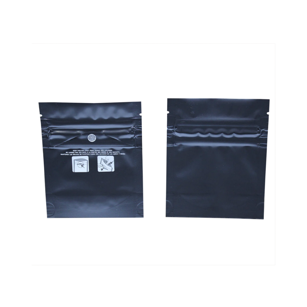 Mylar 1/8oz Child Resistant ASTM Exit Bags (Black)