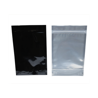 Mylar 1oz Tamper Evident Zip-Lock Exit Bags (Transparent/Black)