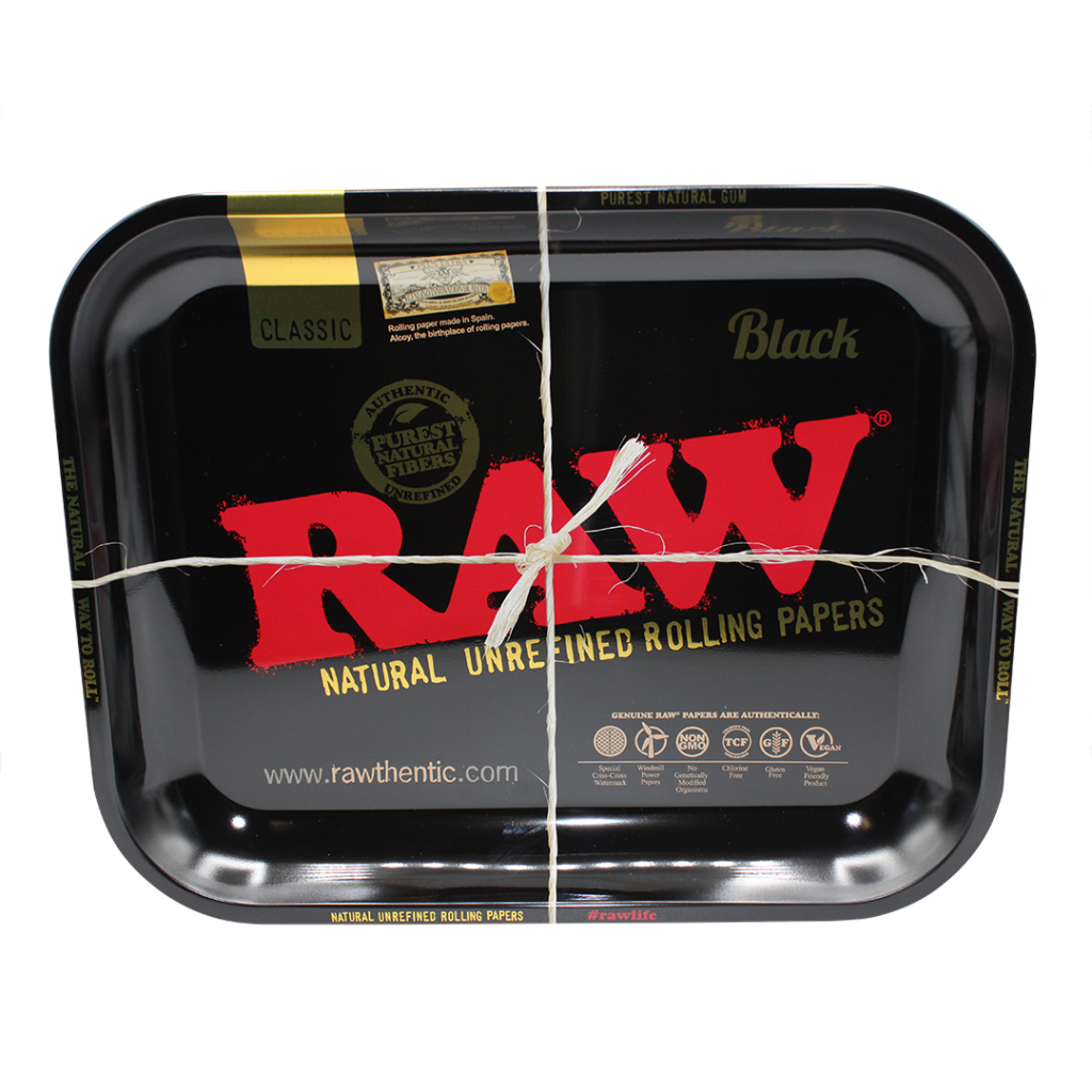 RAW Large Metal Rolling Tray (Black)